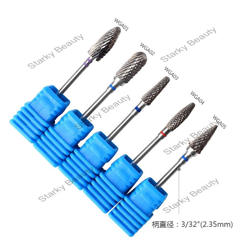 Nail alloy steel polishing head, blue drill bit, electric nail remover tool