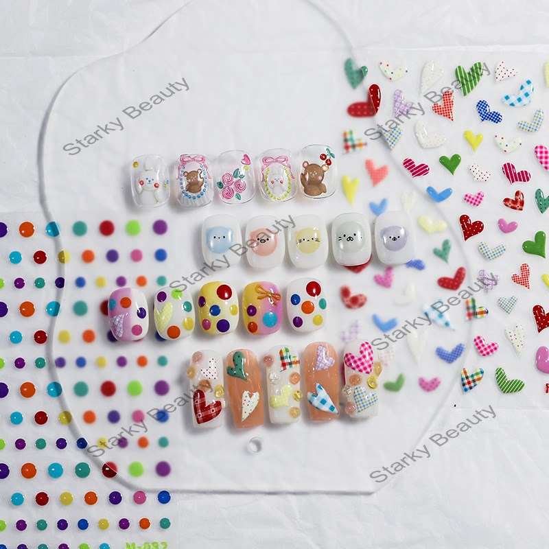 2023 New Process Cartoon Thin and Tough 3D Jelly Nail Sticker