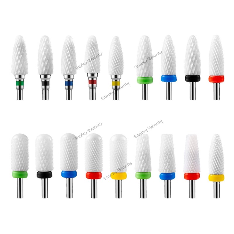 Nail Ceramic Polishing Head High Quality Single Branch Bullet Electric Nail Drill Bit