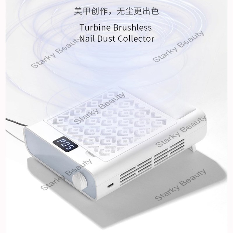 Nail Vacuum Cleaner Turbo Brushless Nail Dust Collector High Power Low Noise Nail Dust Collector