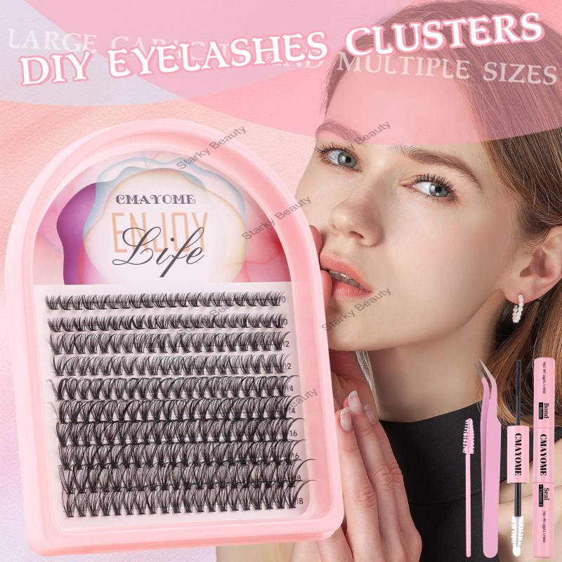 False Eyelash Extension Set Single Cluster Hair 200 Clusters 30+40+50+60+80+100D Eyelash