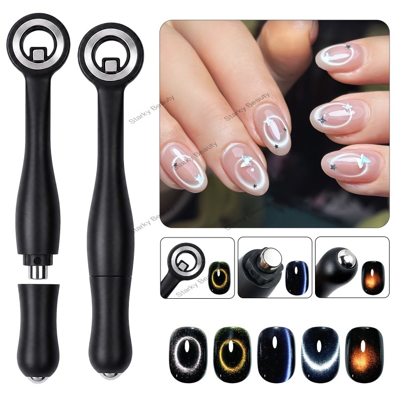 nail art gourd stick magnet strong magnetic nail tool three in one cat eye strong magnet