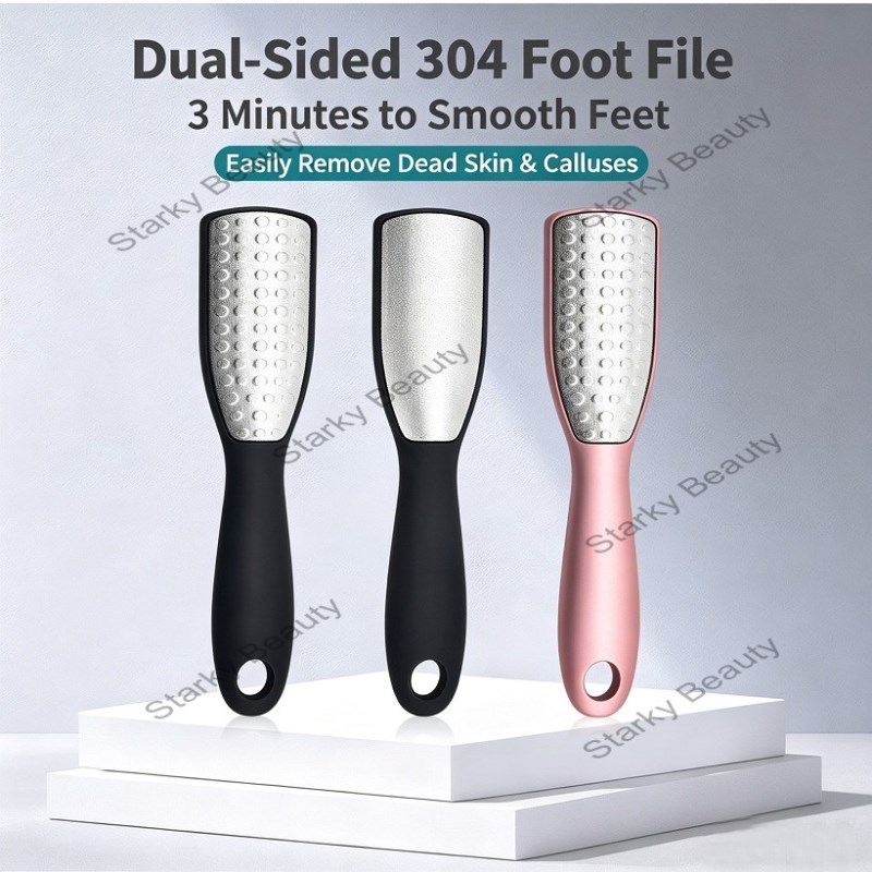 Foot Rubbing for Removing Dead Skin, Double sided Stainless Steel Foot Filie