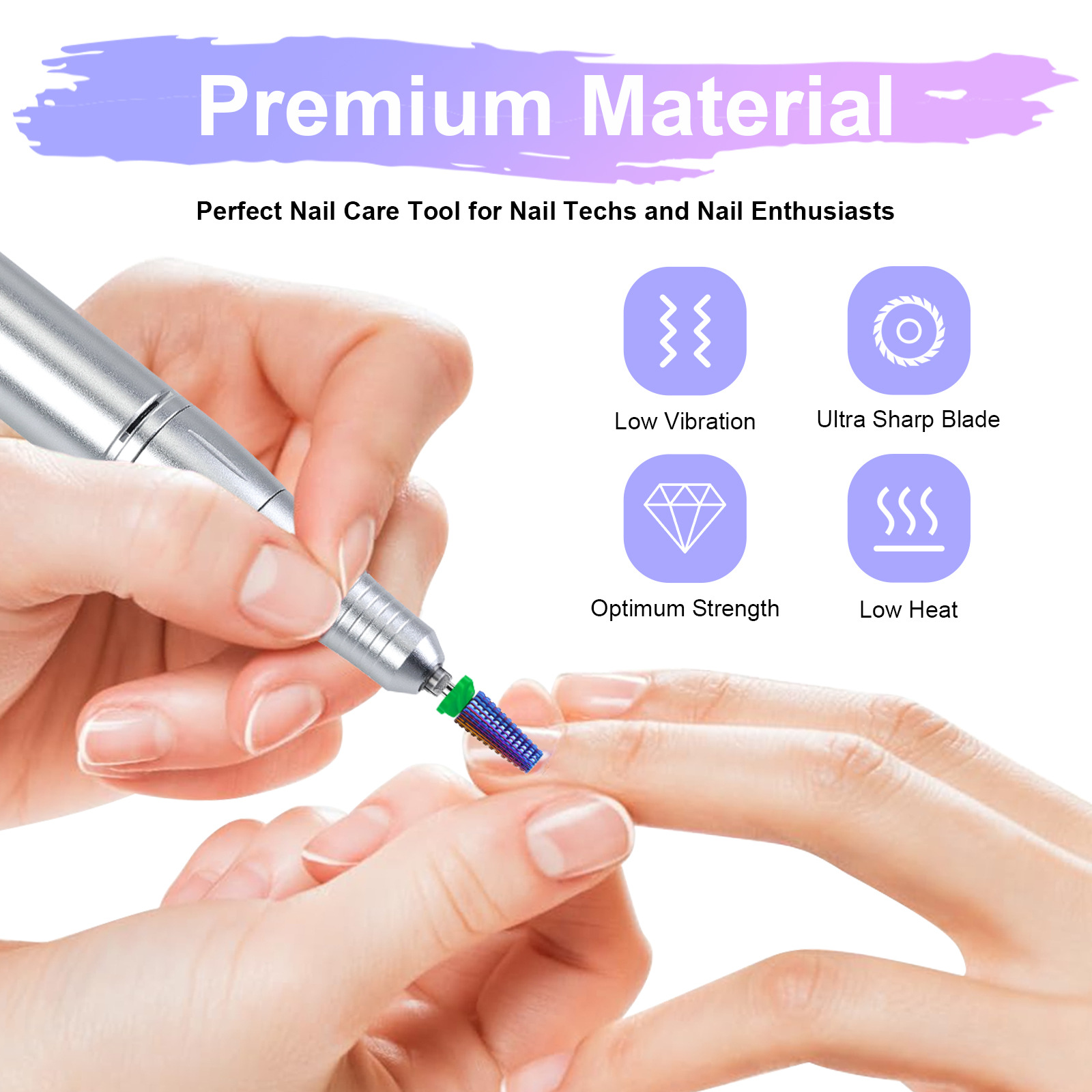 alloy nail art multifunctional polishing head five in one alloy drill bit