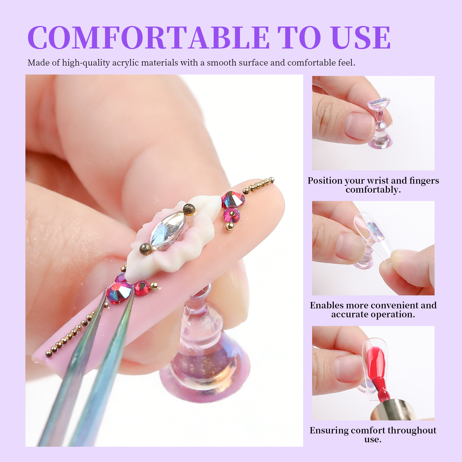 nail plate holder butterfly series laser transparent practice holder long strip nail plate nail hold