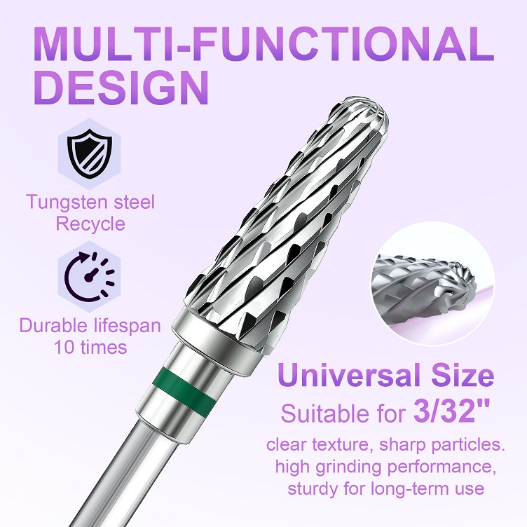 high quality alloy nail polishing head quick nail bit for removal, carving, grinding, repairing,