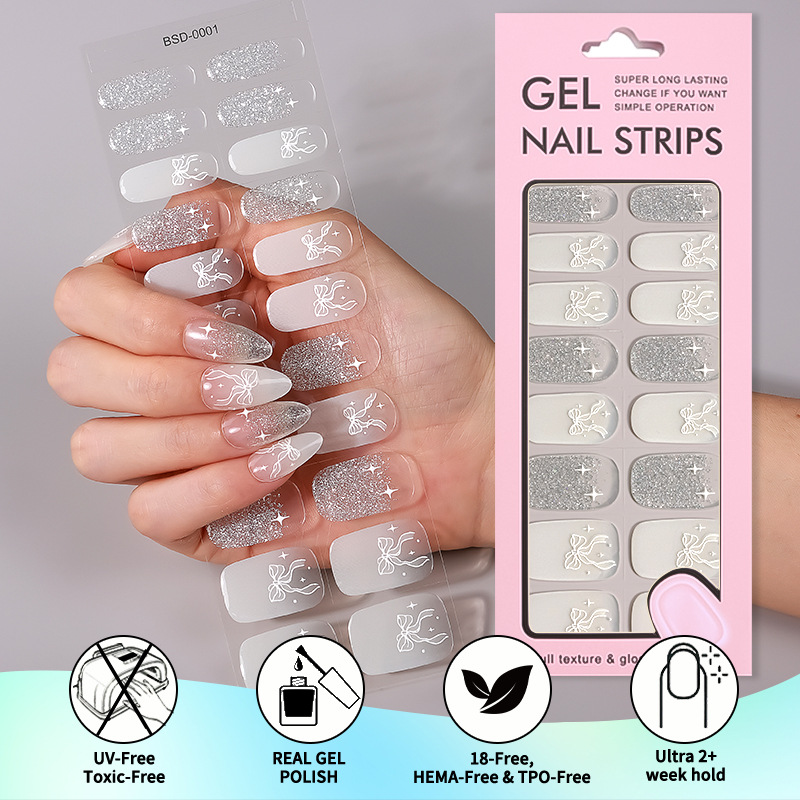 new relief 5d baking free gel nail sticker uv free gel nail sticker