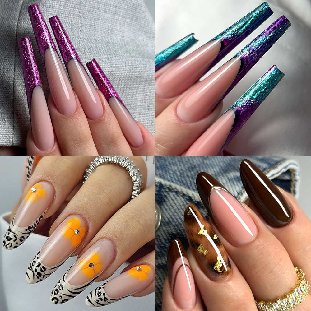 nail art extension nail piece crystal nail model paper free holder for repeated use, quick extension