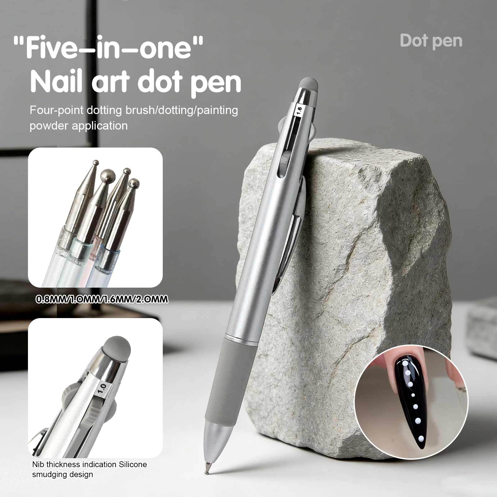 new blunt spot flower hook edge nail tool 5 in 1 drill pen brushing paint