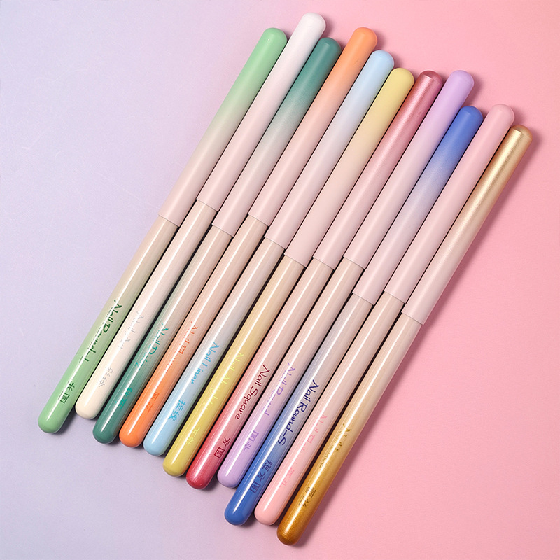 japanese nail brush color drawing pen line drawing flower gradient gel brush