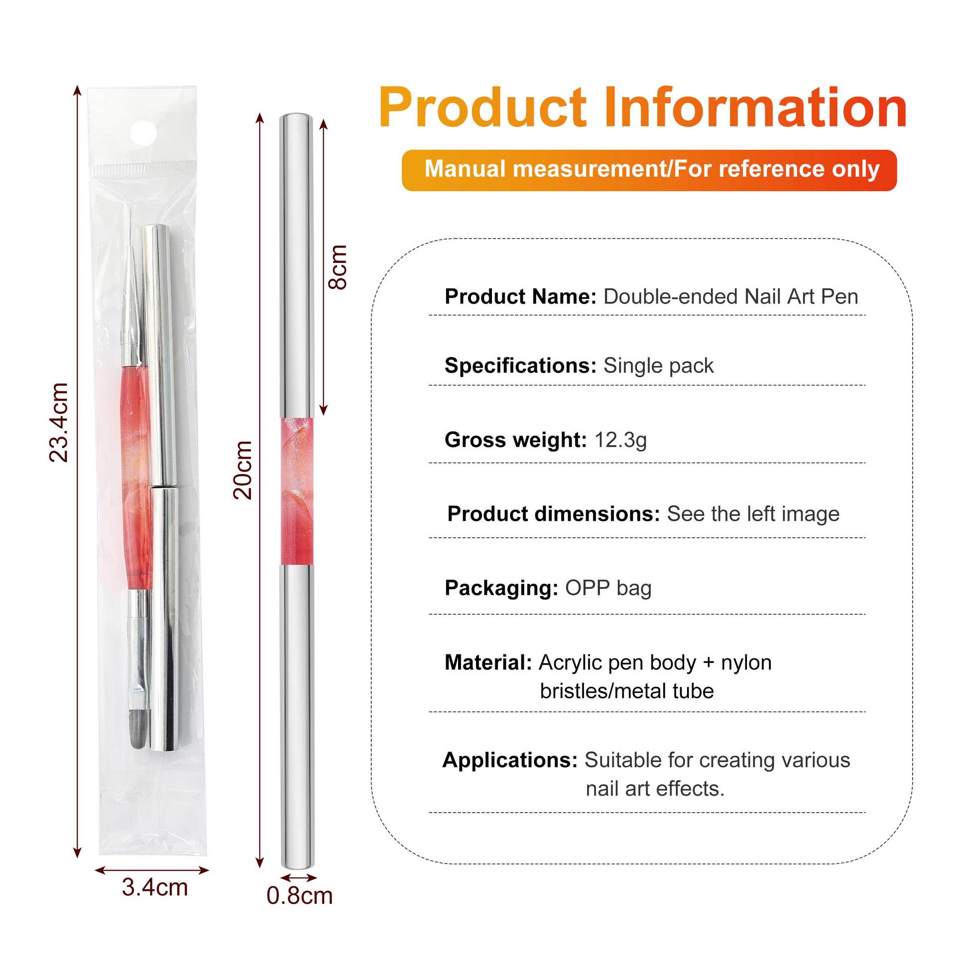 2026 new nail double head needle phototherapy brush wave spot pen glue adjustment pen
