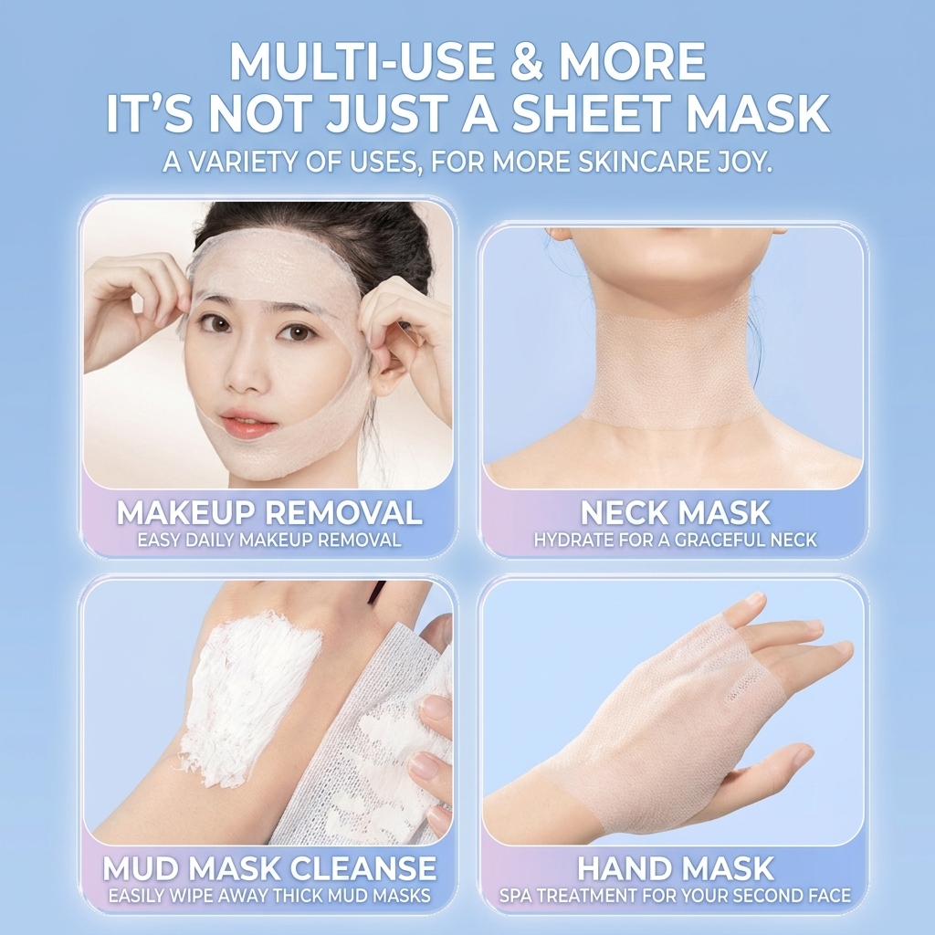 opening wet cotton can be stretched for face dressing, ultra-thin facial mask paper makeup cotton