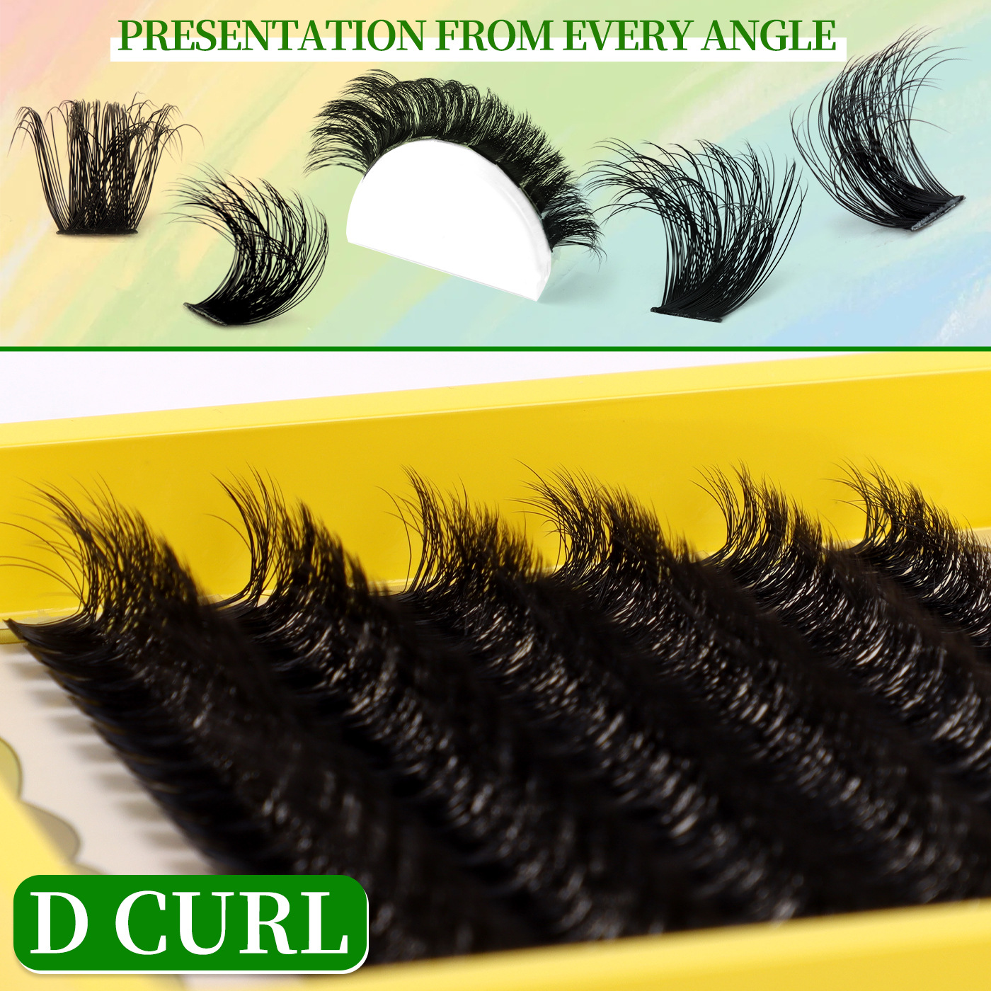 diy cluster lashes, large capacity, natural, thick, curly, 120d-160d false eyelashes