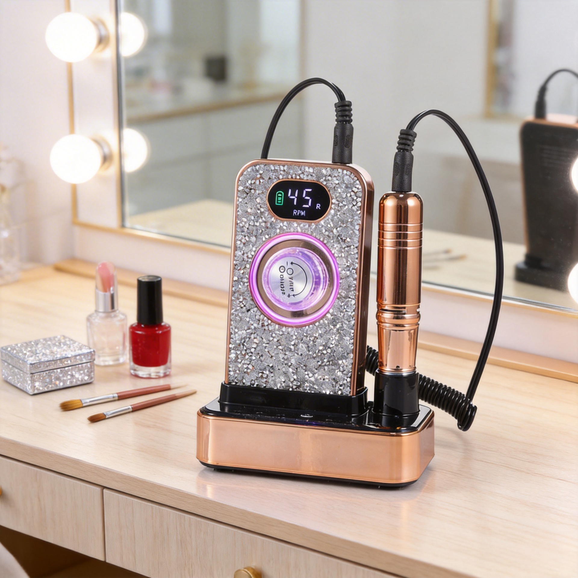no-heat, silent, high-speed nail polish sander for nail salons