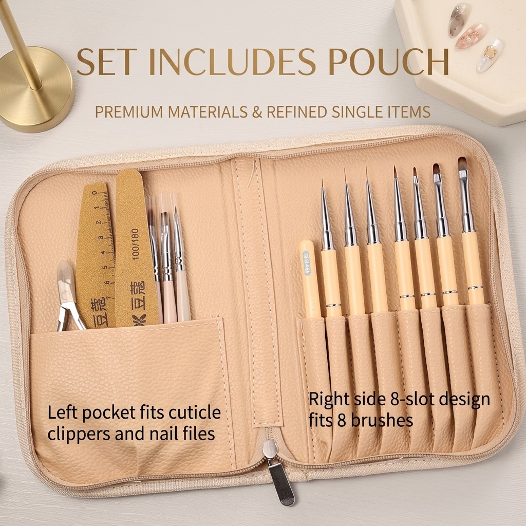 nail brush double head construction pen color painting pen function pen square nail brush