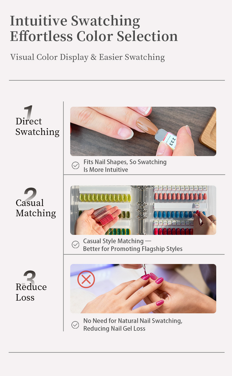 acrylic nail color palette display booklet large thickened nails storage book