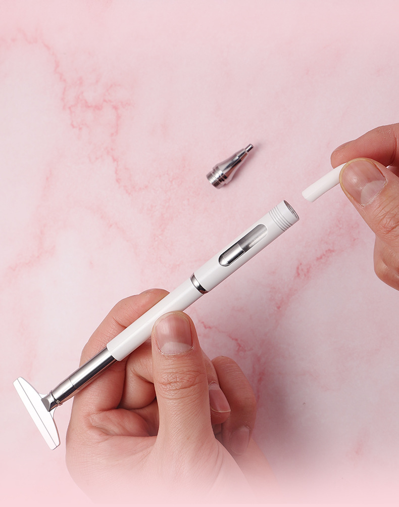 nail art dual head multifunctional point drill pen, adhesive drill pen tool, rotary attaching drill