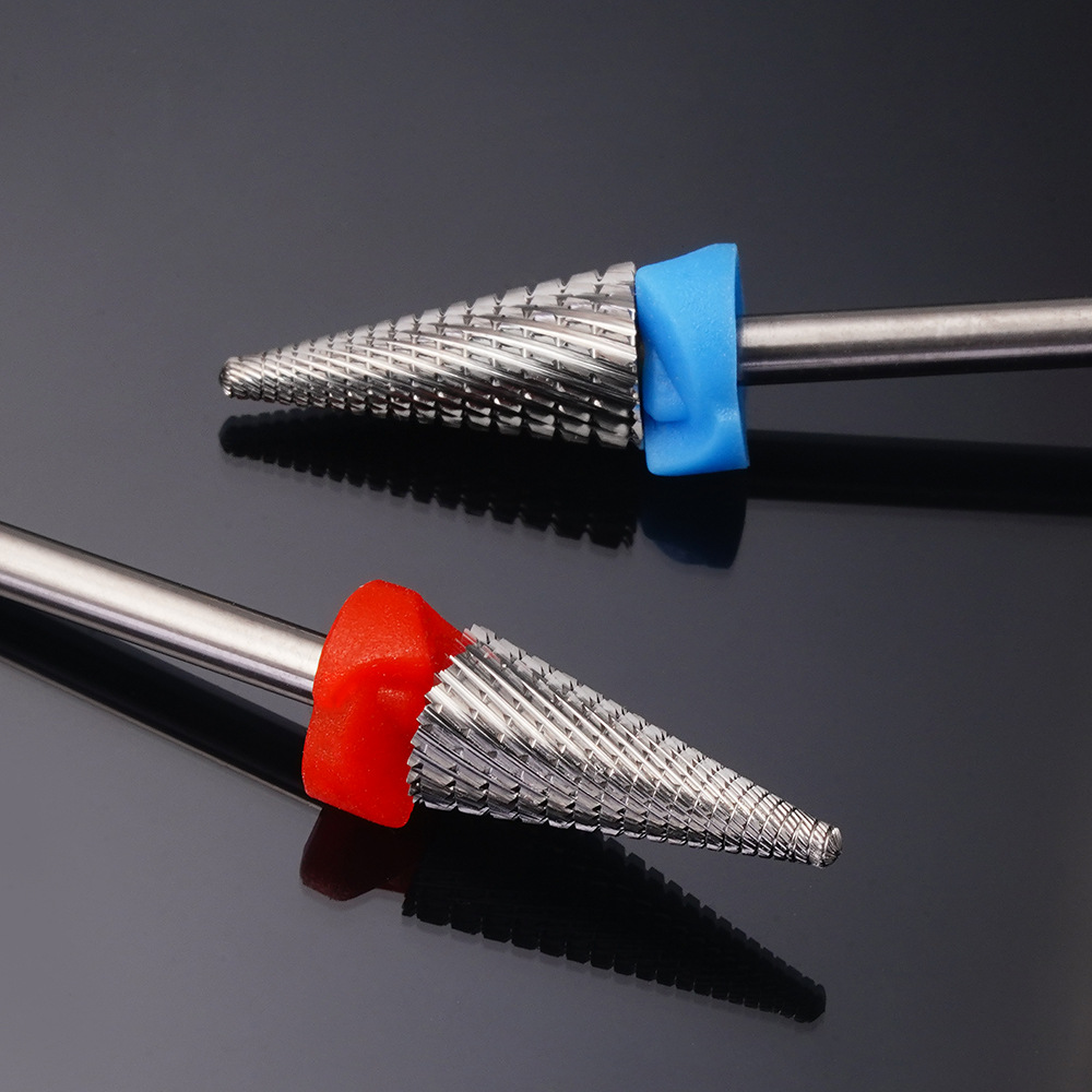 nail tungsten steel nail removal polishing head 6.0 conical straight teeth left and right hand